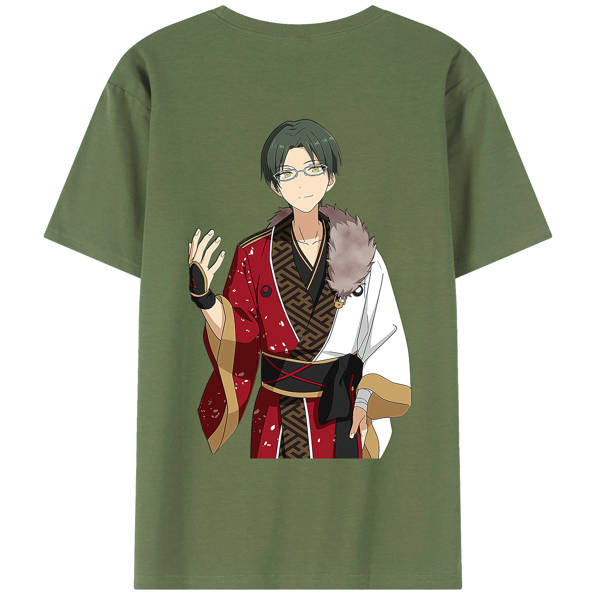 （画像用） あんさんぶるスターズ! Ensemble Stars 綿100％ メンズ半袖Tシャツ（バックプリント） 通気性